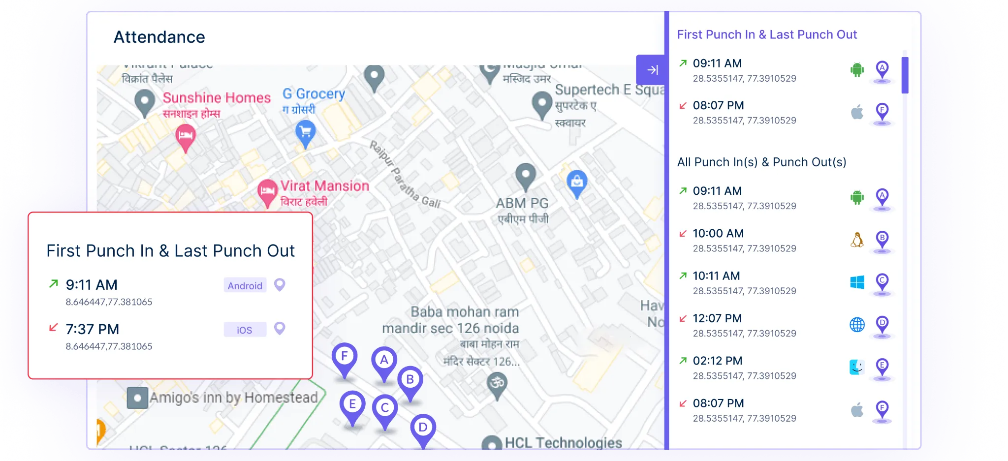 Location analytics dashboard