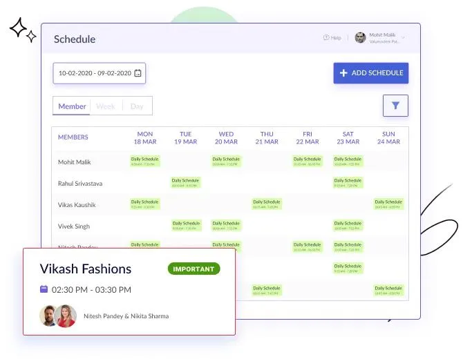 Task schedule
