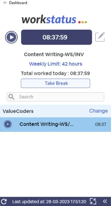 Workstatus timer clock showing project time tracker and the best way to track time spent on projects project time tracker